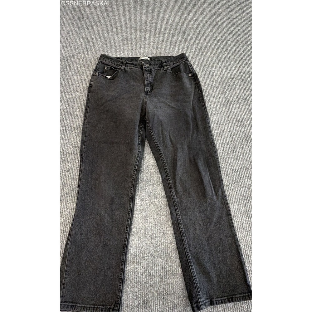 Riders by‎ Lee Women's Relaxed Fit Faded Black Straight Leg Jeans Sz 16M